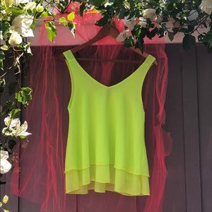 Neon Yellow Light Tank Top